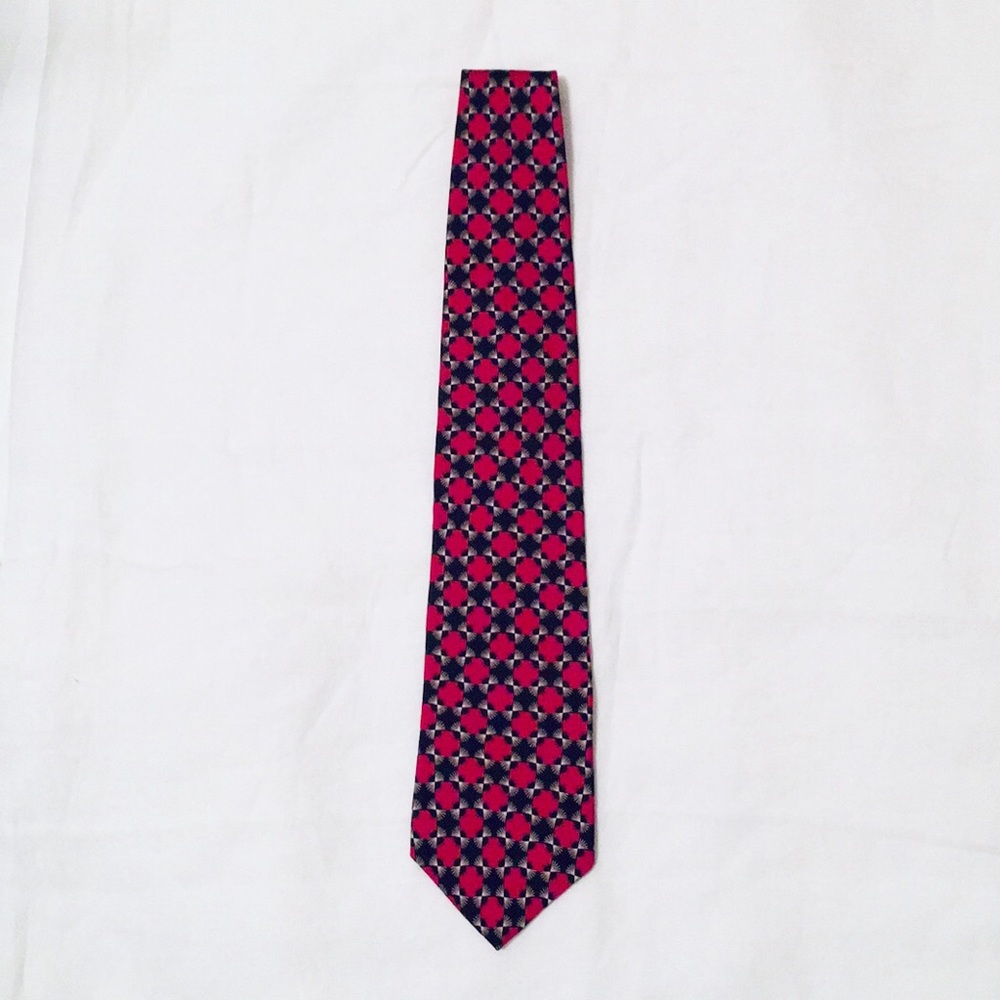 Christian Dior Monsieur Silk Tie red & black 58”
